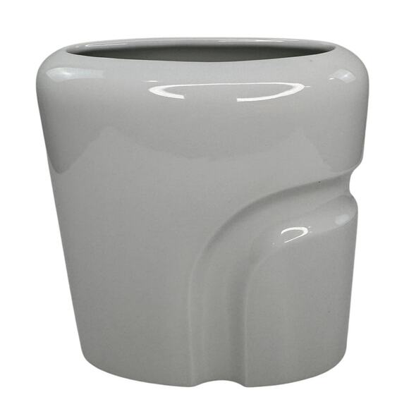 Hakusan Japan Pottery Vase White Ceramic MCM Modern Minimalist RARE - Picture 1 of 5